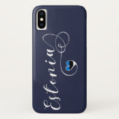 Heart Estonia Mobile Phone Case, Estonian Case-Mate iPhone Case (Achterkant)