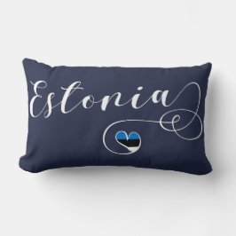 Heart Estonia Pillow, Estlandse vlag Kussen