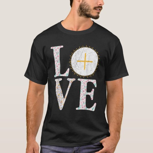 Heart Eucharist Christian Catholic 1st Holy Commun T-shirt (Voorkant)