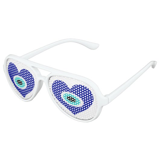 Heart Evil Eye-symbool Aviator Zonnebril (Gekanteld)