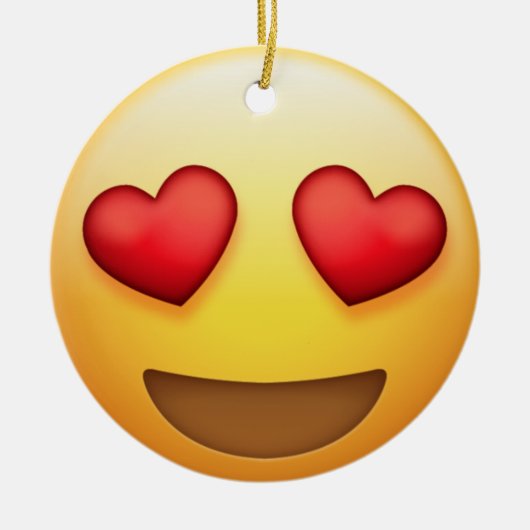 Heart Eye en Kiss Emoji Ornament (Voorkant)
