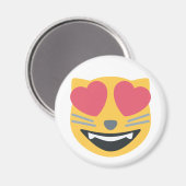 Heart Eyed Emoji Kitty Kat Magneet (Voorkant / Achterkant)