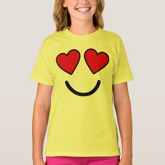 Heart Eyes Emoji Instant Halloween Costume T-Shirt (Voorkant)