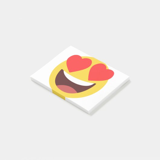 Heart Eyes Emoji Post-it® Notes (Schuin)