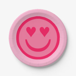 Heart Eyes Happy Face Paper-Borden Papieren Bordje