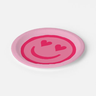 Heart Eyes Happy Face Paper-Borden Papieren Bordje