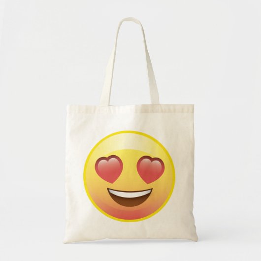 Heart Eyes Happy Love Emoji Canvas tas (Voorkant)