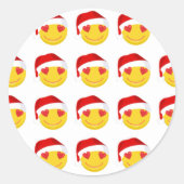 **HEART EYES SANTA*** KERST STICKER (Voorkant)