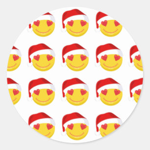**HEART EYES SANTA*** KERST STICKER