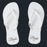 Heart Fab Bride Gold Teenslippers<br><div class="desc">teenslippers voor de Bride! Eenvoudig aan te passen,  verander de riemkleuren,  enige kleuren,  voeg tekst of andere afbeeldingen toe!</div>