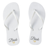 Heart Fab Bride Gold Teenslippers (Voetbed)