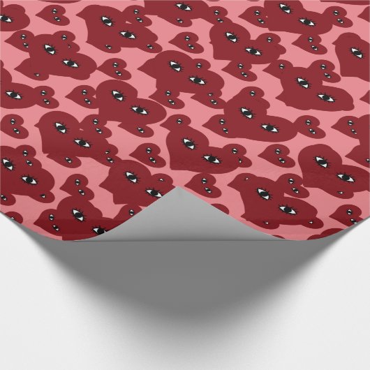 Heart Face Art Abstract Cadeaupapier (Hoek)