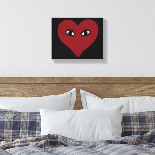 Heart Face Canvas Afdruk (Insitu (Slaapkamer))