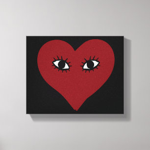 Heart Face Canvas Afdruk