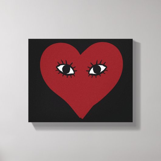 Heart Face Canvas Afdruk (Voorkant)