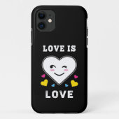 Heart Face Love is Love LGBTQ Pansexual Pride Case-Mate iPhone Case (Achterkant)