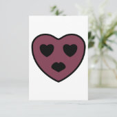 Heart Face Pout Bedankkaart (Staand voorkant)