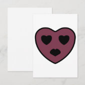 Heart Face Pout Bedankkaart (Voorkant / Achterkant)
