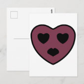 Heart Face Pout Briefkaart (Voorkant / Achterkant)