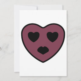 Heart Face Pout Feestdagenkaart