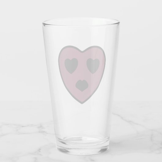 Heart Face Pout Glas (Achterkant)