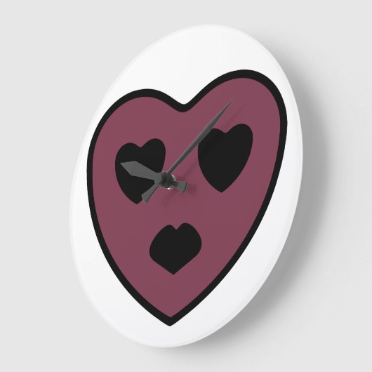 Heart Face Pout Grote Klok (Hoek)