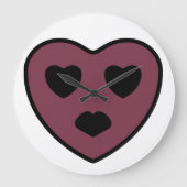 Heart Face Pout Grote Klok (Voorkant)