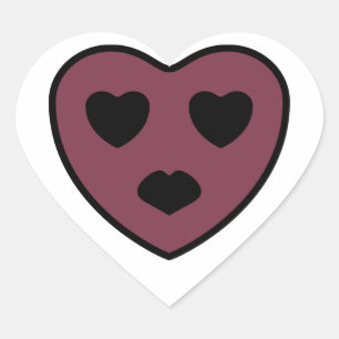 Heart Face Pout Hart Sticker