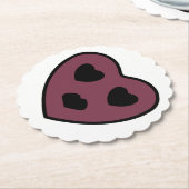 Heart Face Pout Kartonnen Onderzetters (Gekanteld)