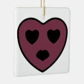 Heart Face Pout Keramisch Ornament (Rechts)