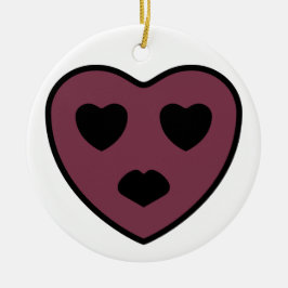 Heart Face Pout Keramisch Ornament