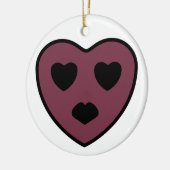 Heart Face Pout Keramisch Ornament (Links)