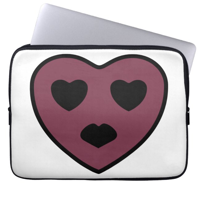 Heart Face Pout Laptop Sleeve (Voorkant)