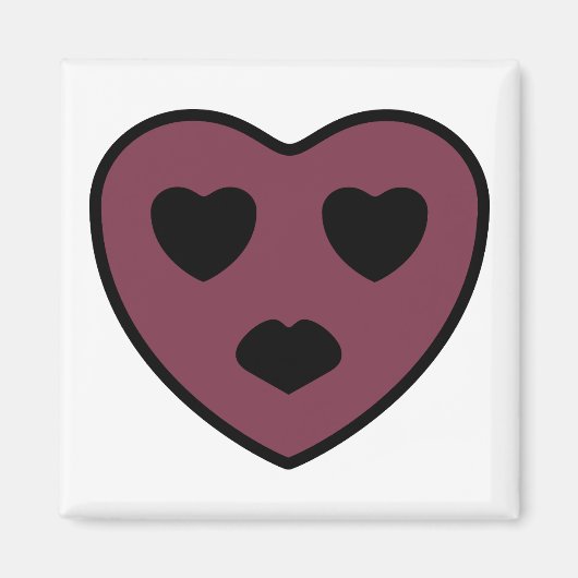 Heart Face Pout Magneet (Voorkant)