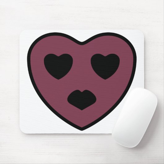 Heart Face Pout Muismat (Met muis)