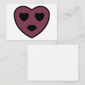 Heart Face Pout Notitiekaartje (Voorkant / Achterkant)