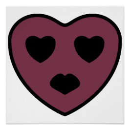 Heart Face Pout Perfect Poster