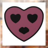 Heart Face Pout Raamsticker (Vel 2)
