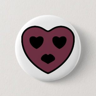Heart Face Pout Ronde Button 5,7 Cm