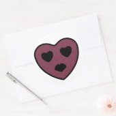 Heart Face Pout Ronde Sticker (Envelop)
