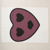 Heart Face Pout Sherpa Deken (Voorkant (horizontaal))