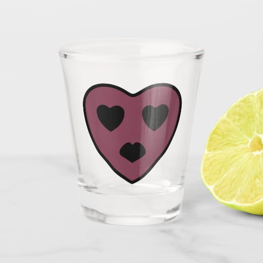 Heart Face Pout Shot Glas (Voorkant)