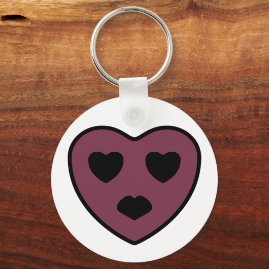 Heart Face Pout Sleutelhanger (Achterkant)
