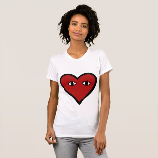 Heart Face Tshirt (Voorkant volledig)