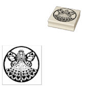 Heart Fairy Rubberstempel (Gestempeld)