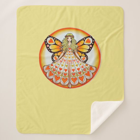 Heart Fairy Sherpa Deken (Voorkant)