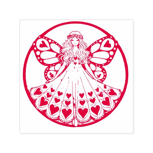 Heart Fairy Zelfinktende Stempel (Design)