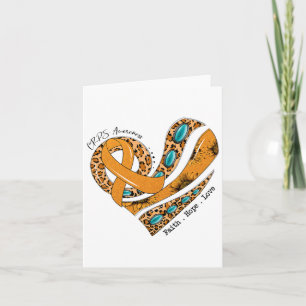 Heart Faith Hope Love Oranje Ribbon Crps Bewustzij Kaart