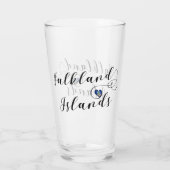 Heart Falklandeilanden vlag, Falklandeilanden Glas (Achterkant)