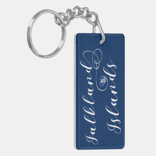 Heart Falklandeilanden vlag, Falklandeilanden Sleutelhanger (Voorkant Links)